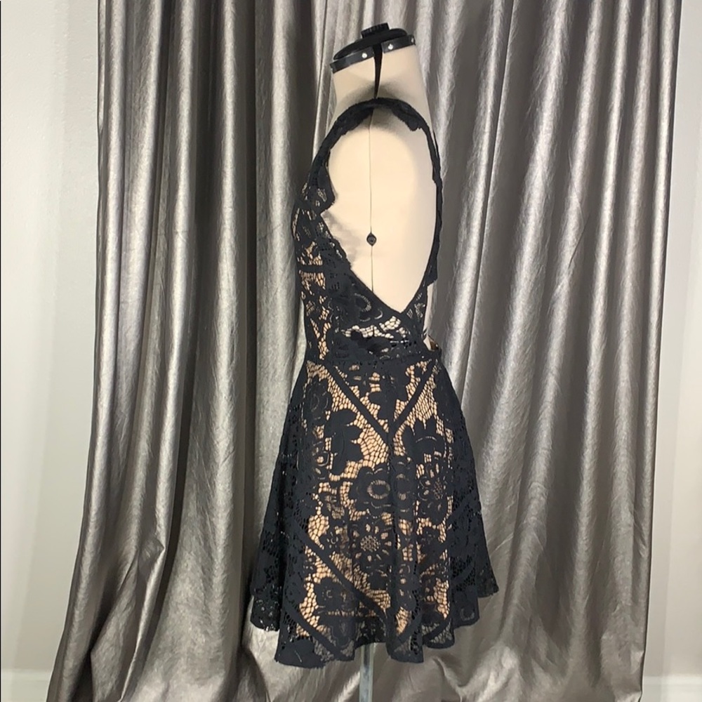 For Love and Lemons, Gianna black lace Apron Dress - Picture 3 of 7